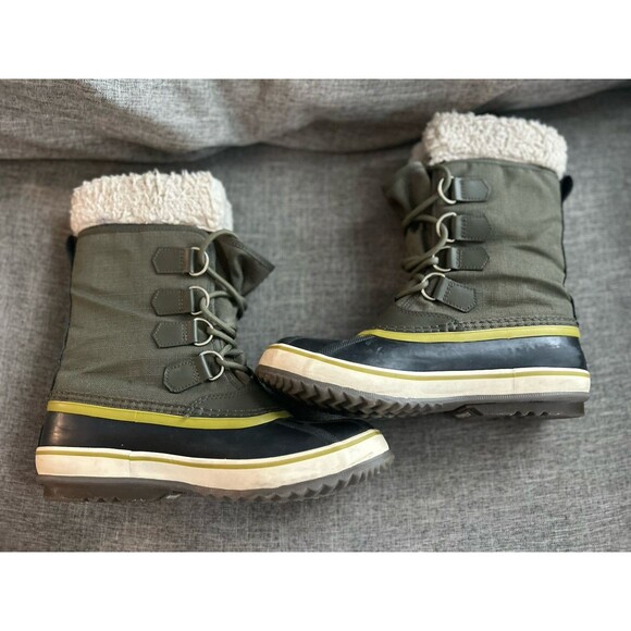 Sorel Winter Boots Womens Size 8 Green Black Faux Fur NL1495-214 Waterpr… - Picture 6 of 9